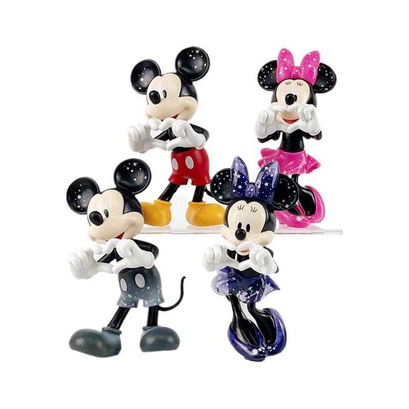 Disney Cartoon Minnie Mickey Maus Puppen Spielzeug Set Goofy Hochzeitstorte Dekoration Action Hochzeitsgeschenk