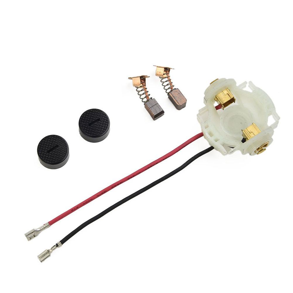 2pcs Carbon Brushes With Covers For CB430 BGA450 BGA452 BJS160 Power Tools Brush Holder Replacement Accessories