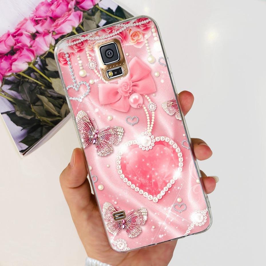Lovely Printing Case For Samsung Galaxy S5 5.1" Clear TPU Soft Silicone Back Cover For Samsung S5 I9600 SM-G900F Phone Cases