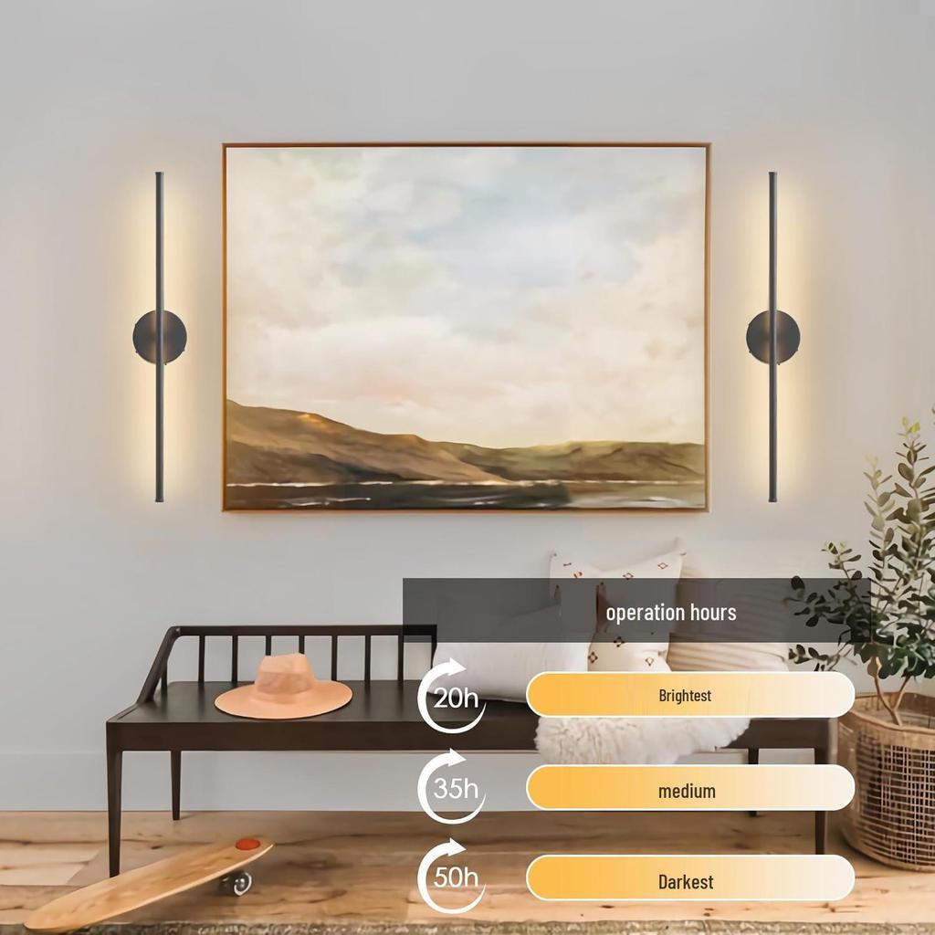 Remote-Controlled Stepless Dimming Wall Light with Timer & Memory for Bedroom/Bedside