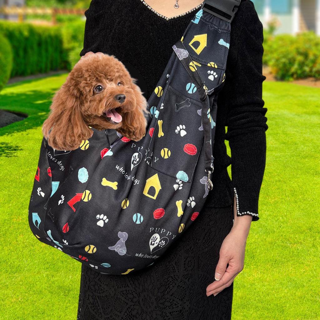 Cat Dog Carrier Protable Small Travel for Outdoor Walking Hiking black