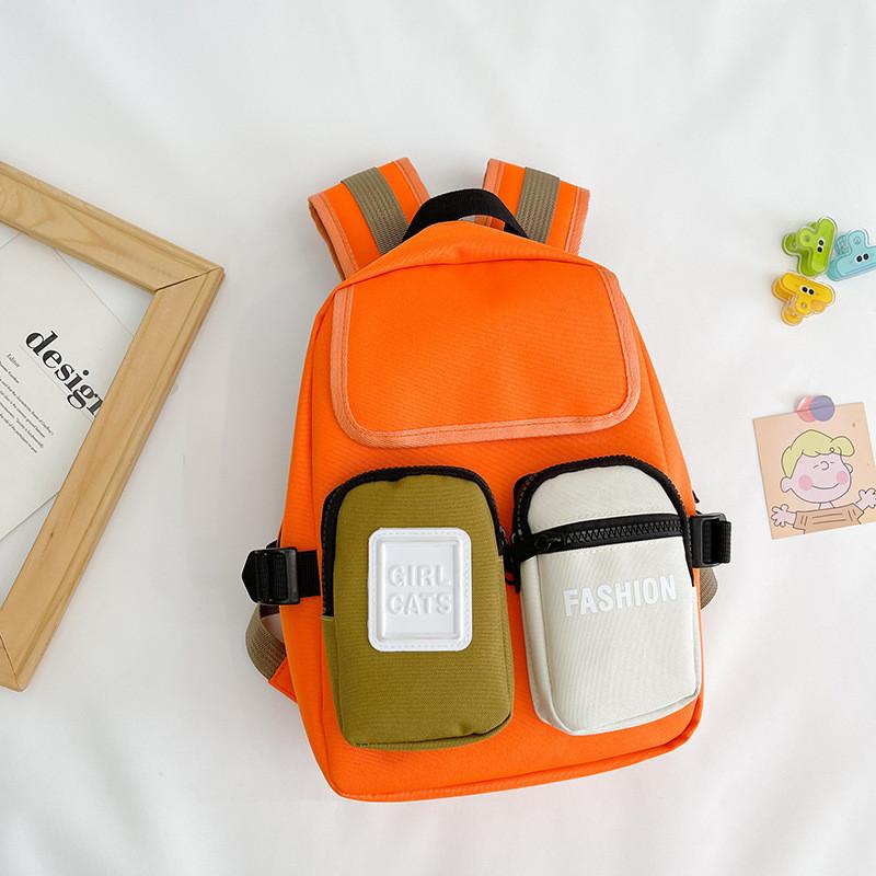 

Stylish Lightweight Nylon Backpack For Kids Age 3 To 6 Years Perfect For School And Play помаранчевий