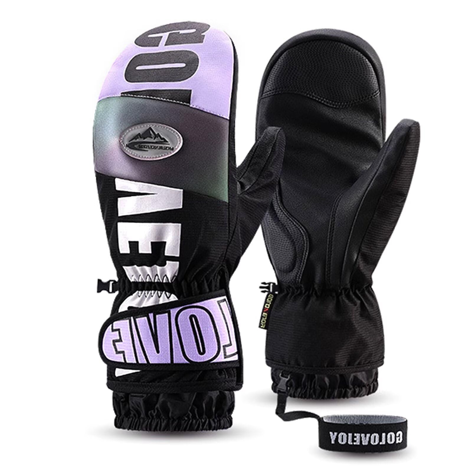 

ZVCXOE Snowboard Gloves Thick and Perfect for with and Fleece Smartphone and Inner Lining for Perfect for and Size (3M Thinsulate) - Padded, чёрный