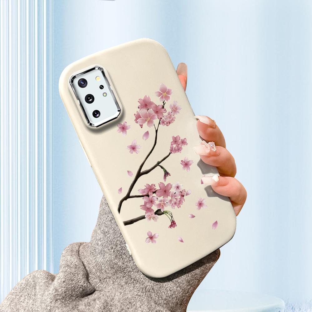 Solid Color Silver Edge Lens Fatty Casing Soft TPU Liquid Silicone Cover Shockproof Phone Case for Xiaomi Redmi Samsung