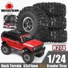 4pcs OD 63mm 1.0" Metal Beadlock Wheel Tire Set For 1/18 RC Crawler Car TRX4M SCX24 Upgrade Parts Accessories