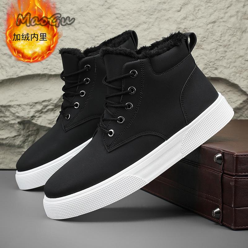 Mode Winter 2025 Herren Fleece Schneestiefel Warme Dicke Baumwolle Kurze Stiefel Schnürschuhe Rutschfeste Herren Sneaker Botas Para Hombre Größe 39-46