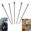 5pcs/set Carbide Burr Set Single Cut Solid Carbide Rotary Burrs Set Rotary Tool For Dremel Wood Carving Bit Grinding Engraving