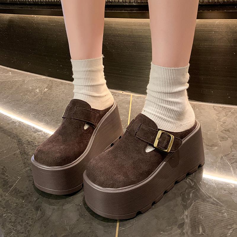 Fashion 2025 New 9cmThick Platform Boots Designer Slipper Casual Flats Slide Female Walking Fashion Loafers Winter Ankle Boots Women