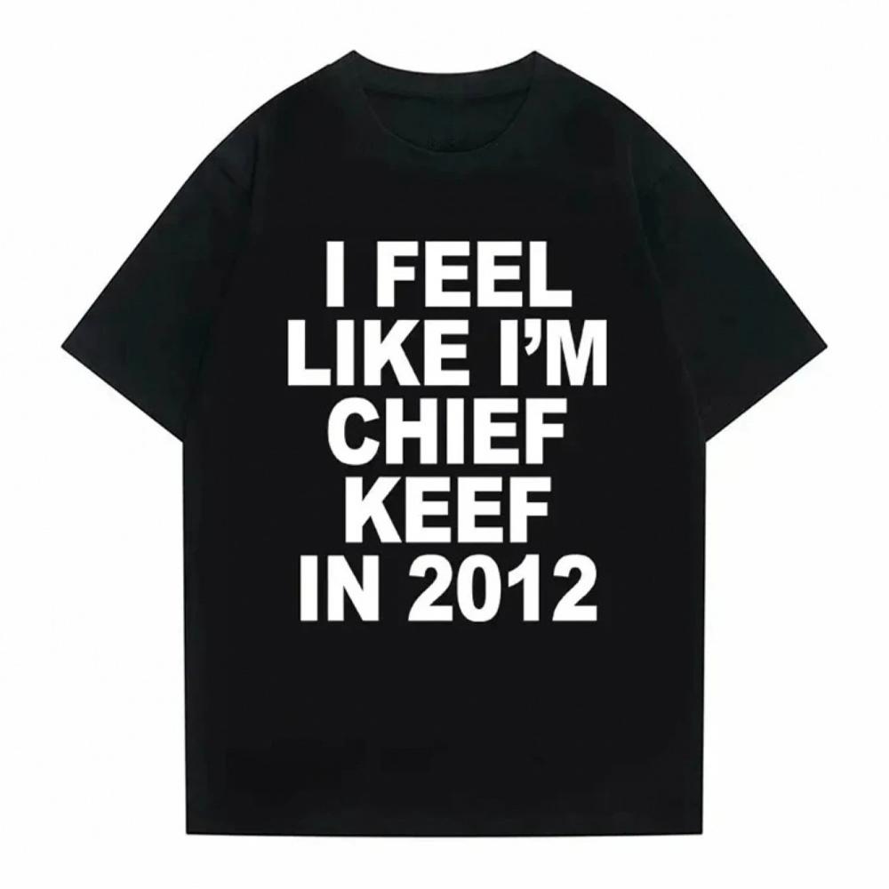 Mens Chief Keef 2012 Retro Graphic TShirt Collectible Rap Icon Merchandise Soft Comfortable Round Neck Tee Chief Keef Face S
