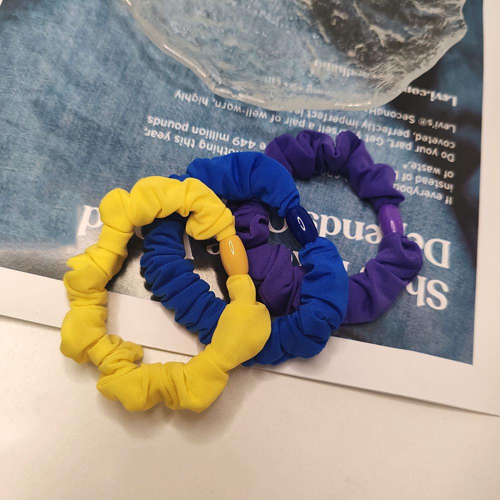 

3 шт. Корейские яркие цветные резинки для волос из ледяного шелка высокой эластичности, веревка, скранчи для женщин, девушки, спорт, держатель для хвостика, аксессуары для волос
