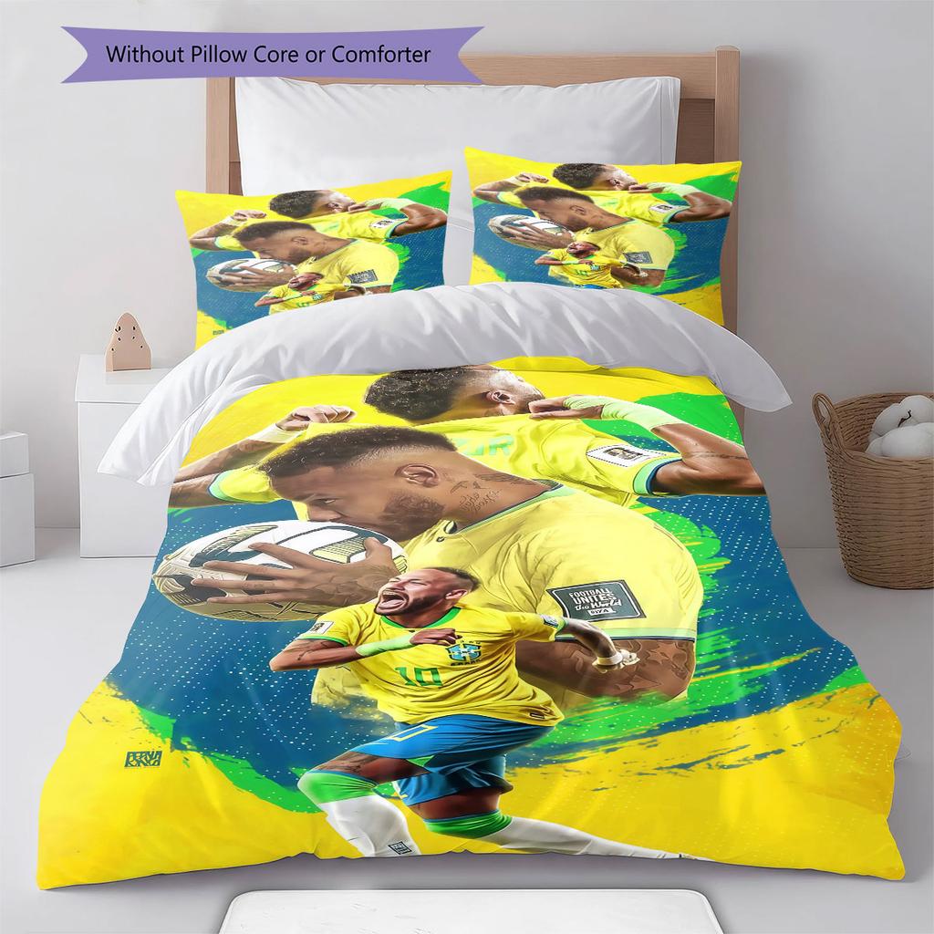 Neymar Jr Rašto Lovatiesė, Antklodės Komplektas Antklodės Užvalkalas Pagalvės Užvalkalas Namų Gimtadienio Dovana(1 * antklodės užvalkalas + 2 * pagalvės užvalkalai, be šerdies)