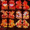 Horse Pattern Lunar New Year Couplet Year 2026 Flocking 3D Horse Sticker Spring Festival Stickers Chinese New Year