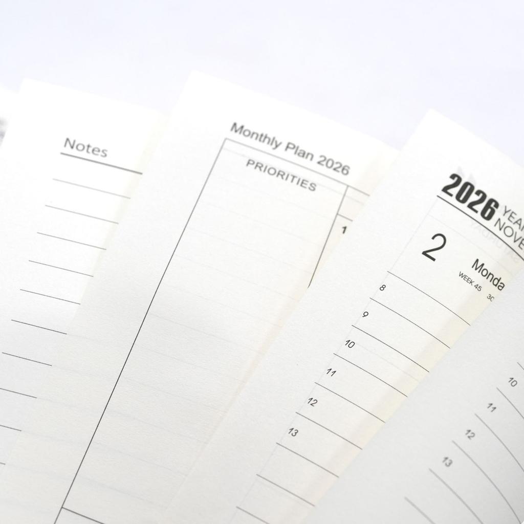 2026-2027 English Schedule Planner, A5 Size, 192 Pages/384 Pages, Daily Planner/calendar/notebook