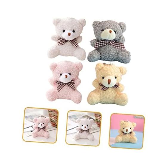 STOBOK Bear Keychain Cute Plush Bag Charm Mini Animal Pendant Hanging Decoration Small Accessories
