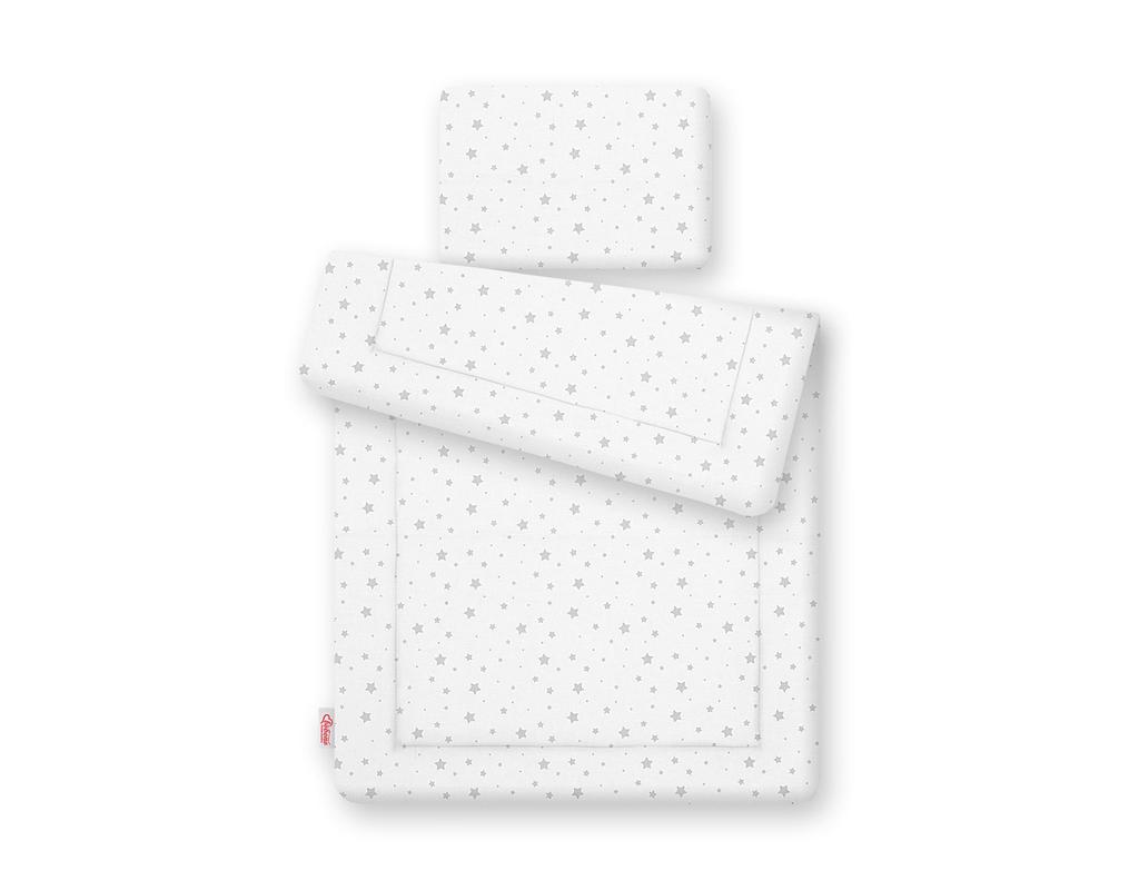 Baby Bedding Set with Filling 2-Piece 75X100Cm Newborn - Mini Stars Gray