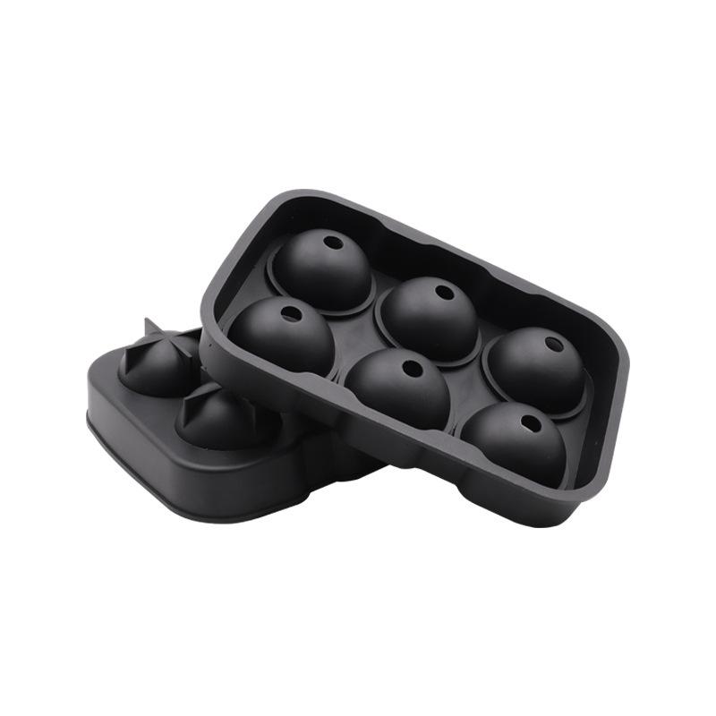 Silicone Ice Mold with Lid - Round & Square Large Ice Cube Tray, Six-Grid Honeycomb Design, 37 Cubes.