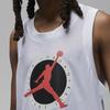 Jordan Logo Print Breathable Mesh Fitted Basketball Tank Top Men Tops White DX9729-100