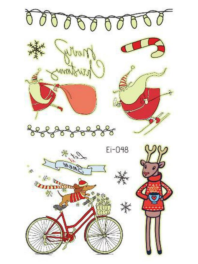 Ricalon Glow-in-the-Dark Waterproof Christmas Temporary Tattoos for Kids