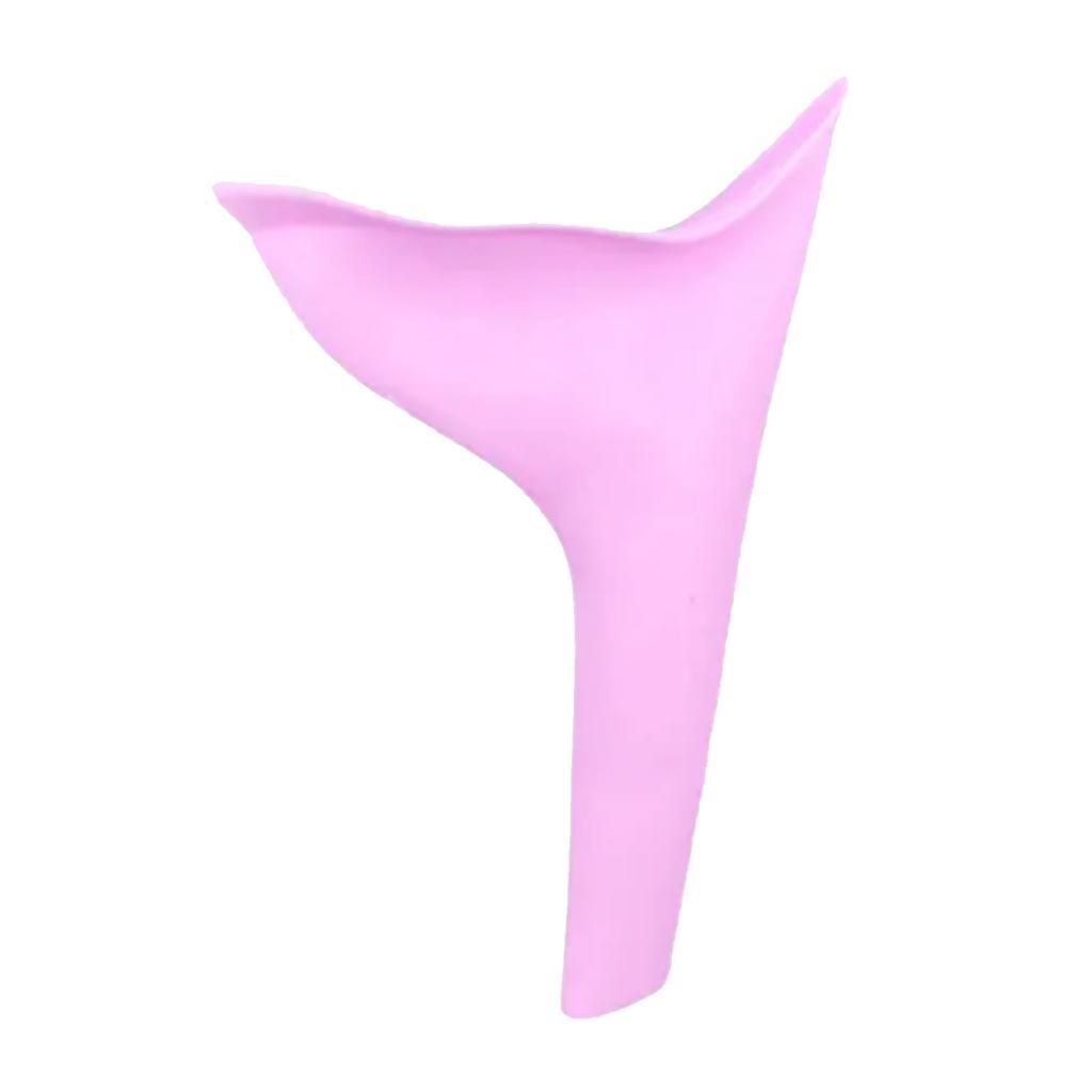 Women Portable Urinal Field Standing Emergency Urinal TPR Female Urination Device Pink