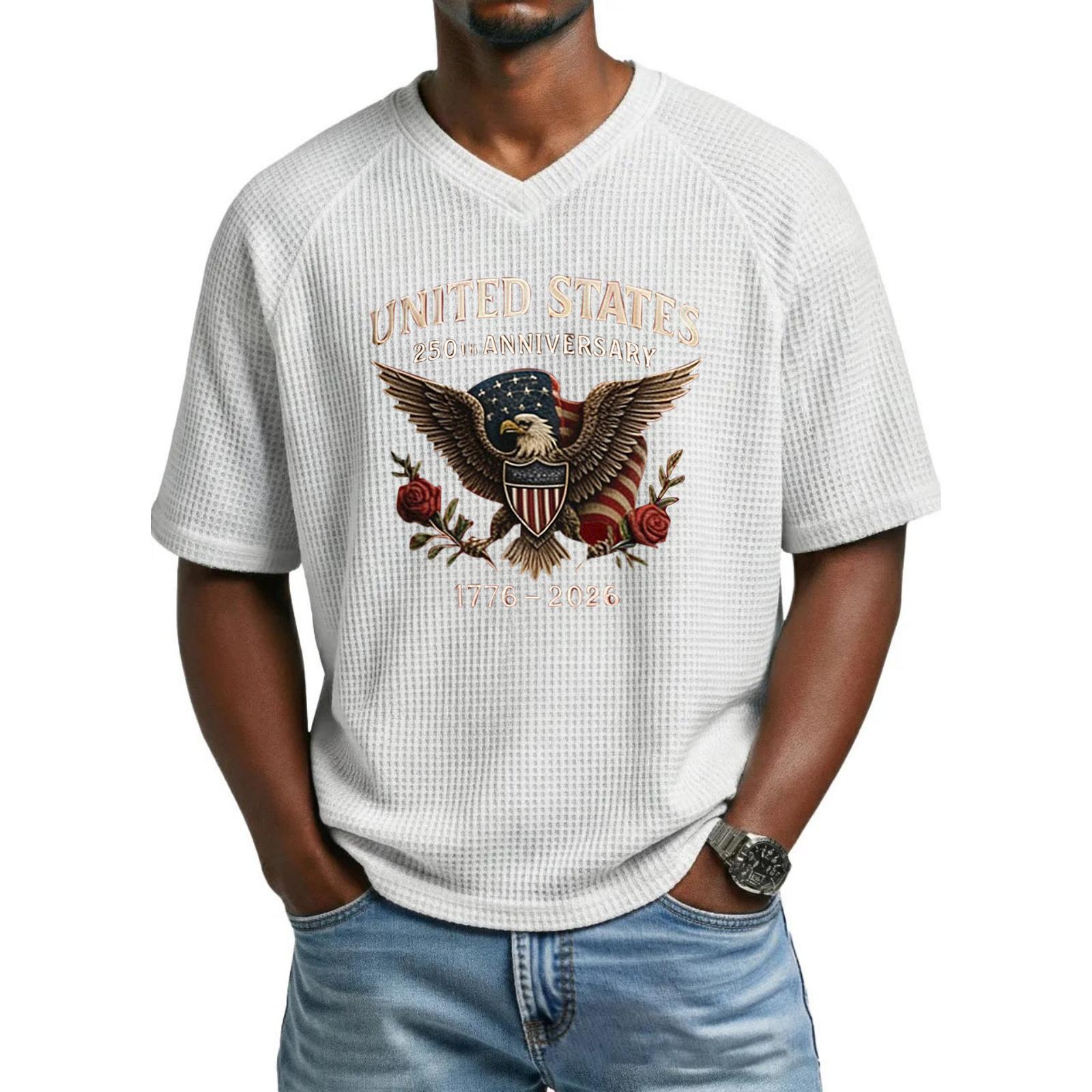 

Men s loose and casual patterned letter print T-shirt short-sleeved top XL білий