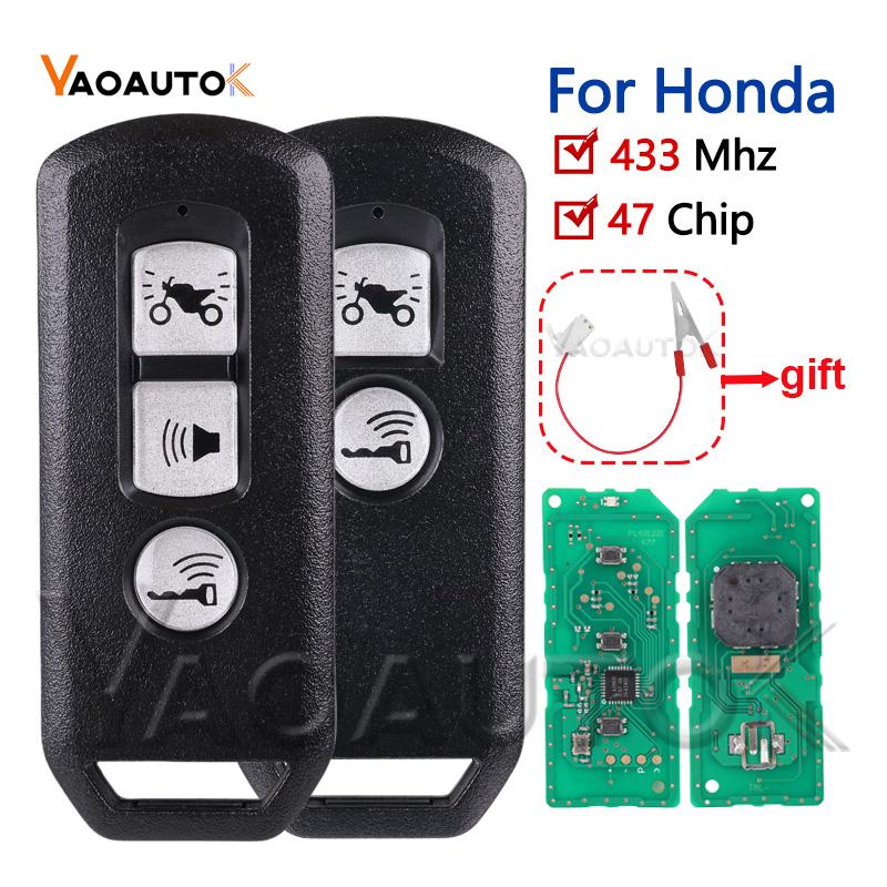 Autofernbedienungsschlüssel für Honda ADV SH 150i 300i Forza PCX X-ADV Motorrad Roller K01 K77 K96 K97 433MHz ID47 Chip Smart Fob Batterie