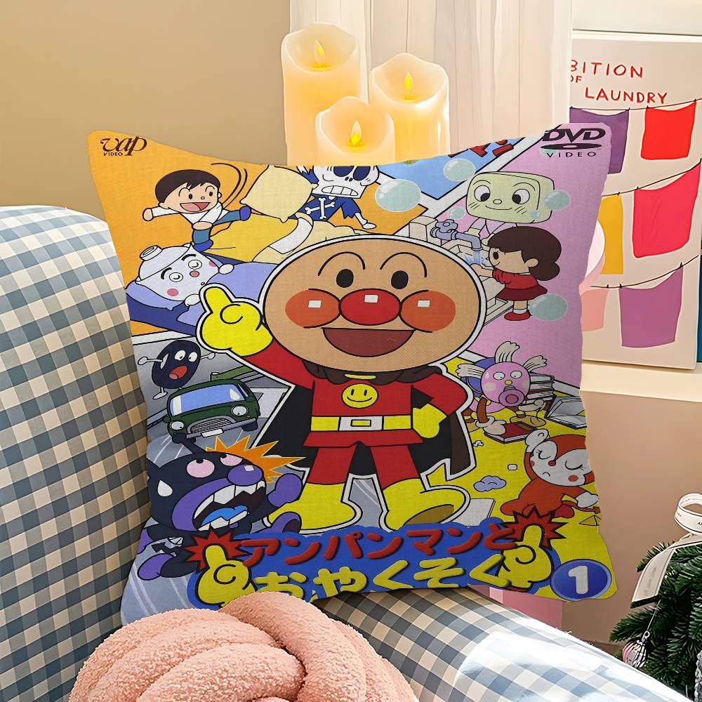 Cartoon A-Anpanman Pillowcase Toon Gift Cushion Cover Bedroom Home Sofa Chair Seat Decor Pillow Case