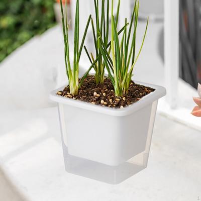 Self Watering Plant Pot Container Decorative Simple Indoor Outdoor Planter Box for