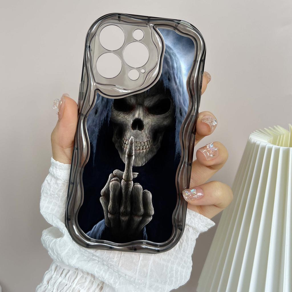 LZ13 Death Prayer Grim Reaper Skull Clear Soft Wave Phone Cases for iPhone 15 13 Pro Max 12 mini 14 8 Plus XS Max XR 6 Protection Back Cover