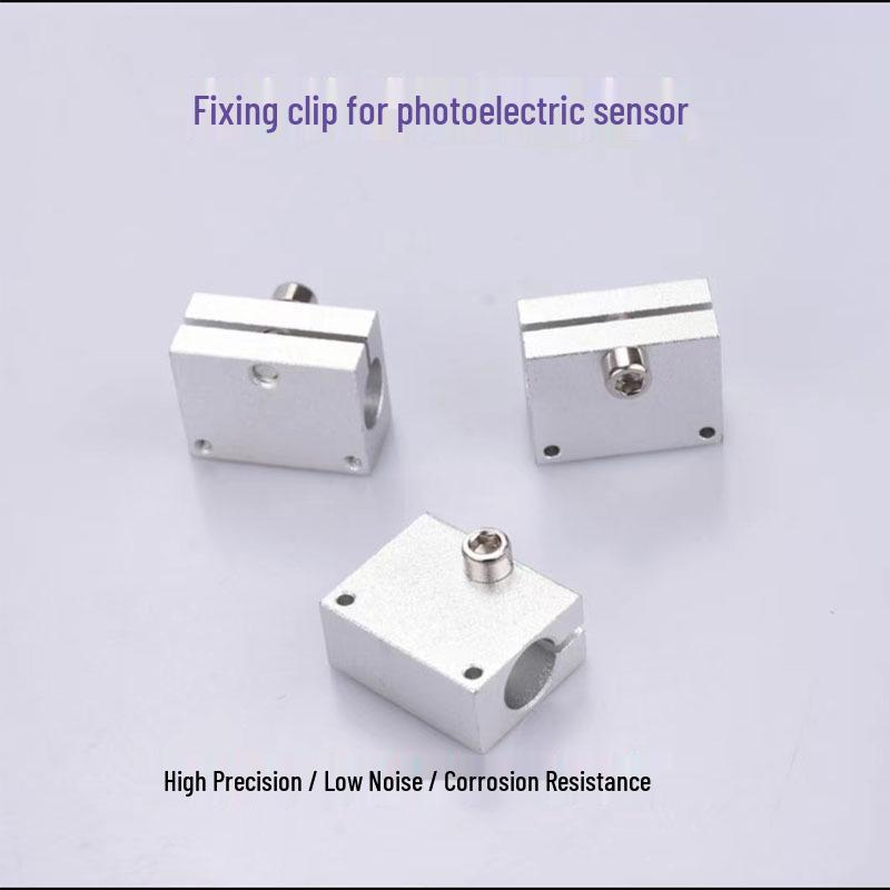 Photoelectric Sensor Mounting Clip: Aluminum Alloy Post & Fiber Optic Bracket Through Hole Type 8