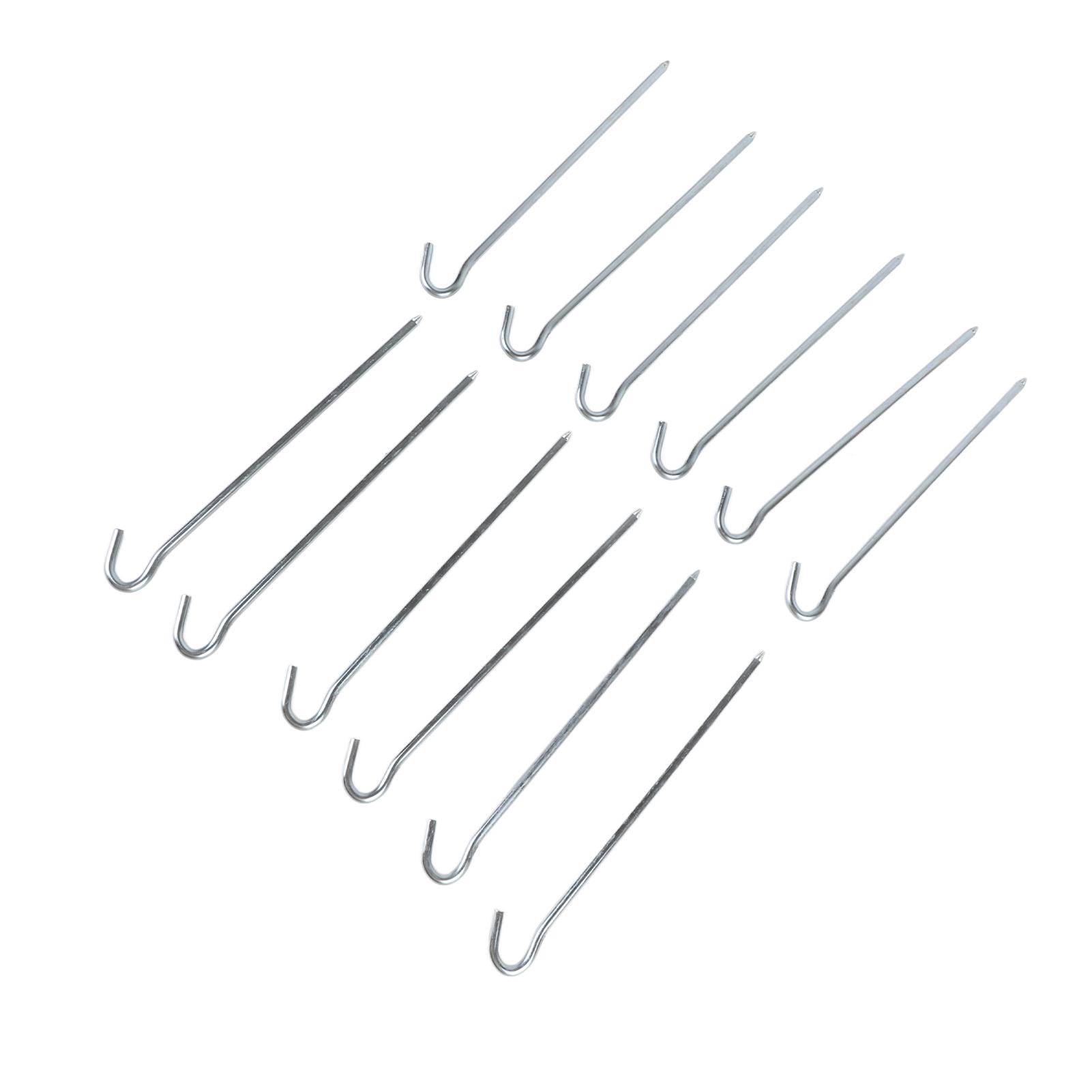 

12pcs Tent Ground Stakes Heavy Duty Galvanized Iron Tent Ground Pegs for Outdoor Camping Backpacking Gardening