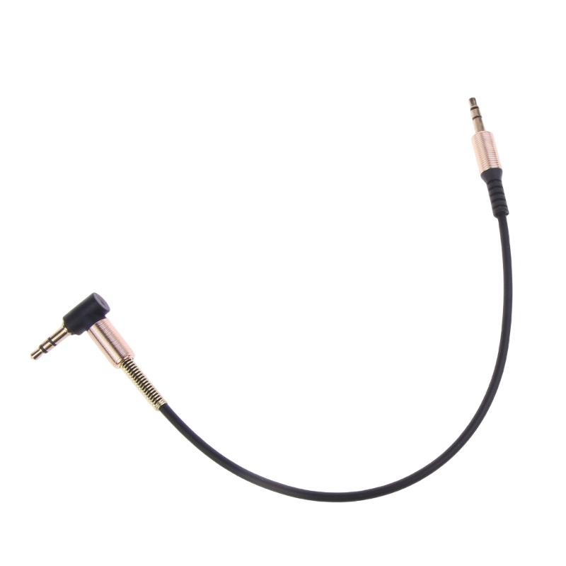 25cm 3.5mm Male to Male Audio Cord 90 Degree Extension Line AUX Cable Wire for 3.5mm Headphones Tablets Speaker