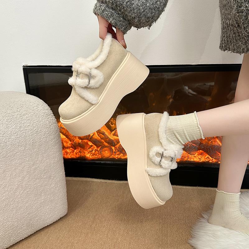Women's Thick Bottom Fashion Winter Lightweight Warm Anti Cold Snow Boots Non-slip Casual Sneakers Cotton Boots Fur Shoes