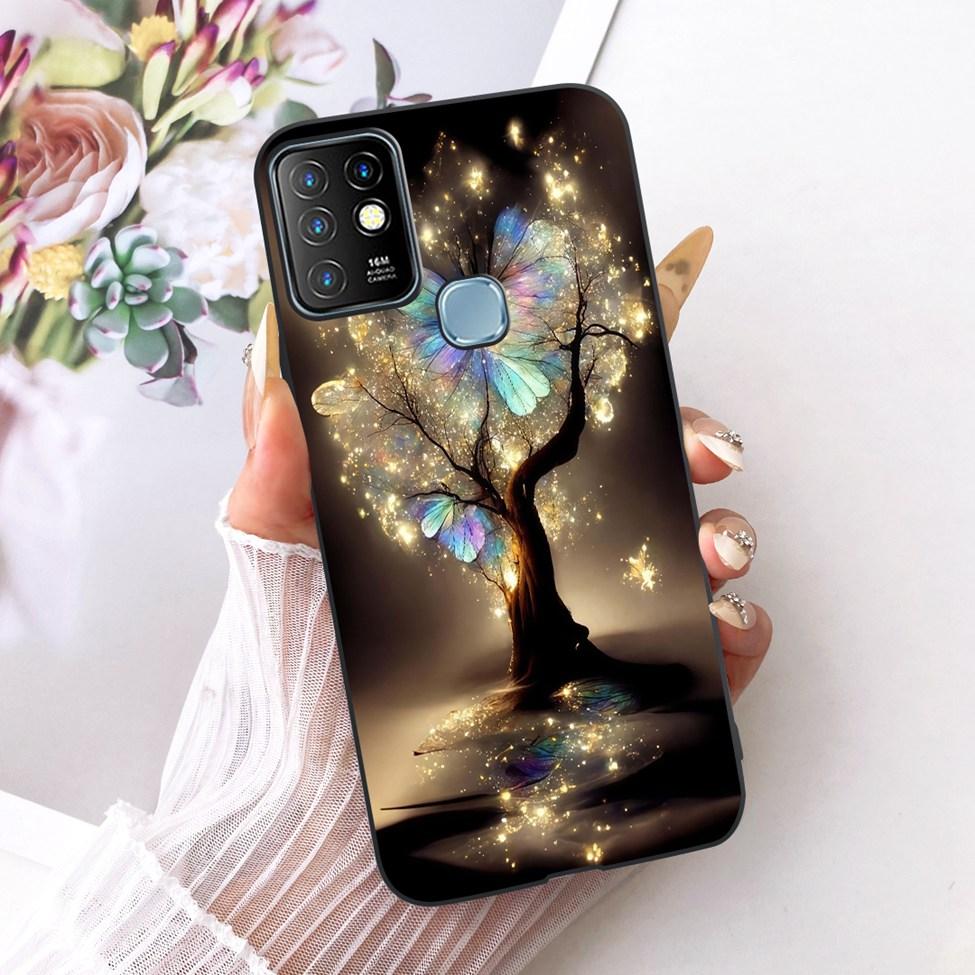 Case For Infinix Hot 10 Cover Aesthetic Cute Cat Fashion Funny Painted Bumper For Infinix Hot10 X682B X682C Casing