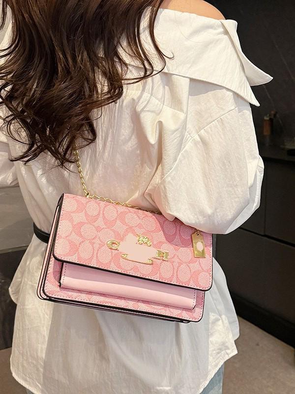 2025 Fashionable Crossbody Shoulder Bag: Versatile, Small Square Design with Letter Print for Women