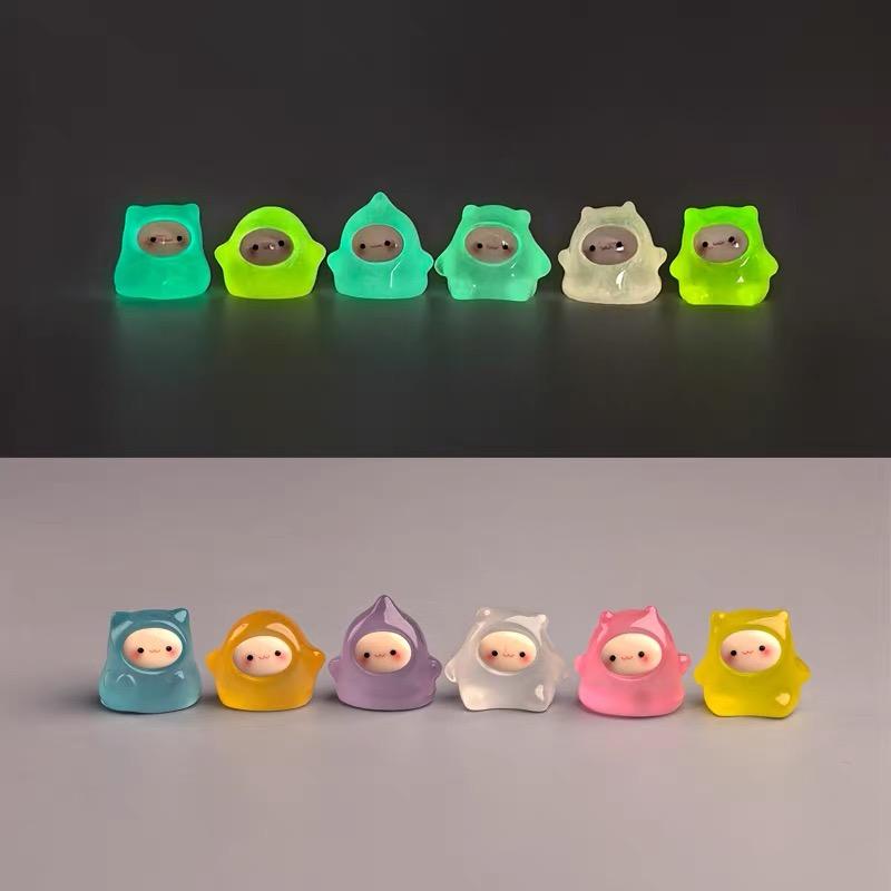 24pcs Mini Ghost Halloween Figures Resin Miniature Animals for Garden Decoration Dollhouse Micro Landscape