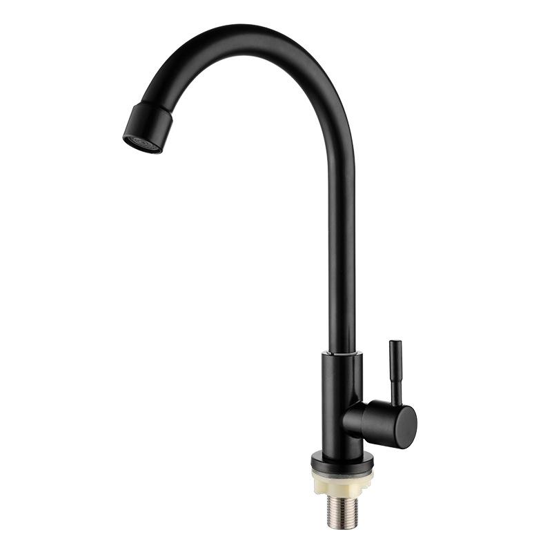 Vertical Stainless Steel Single Cold Kitchen Faucet for Wash Basin