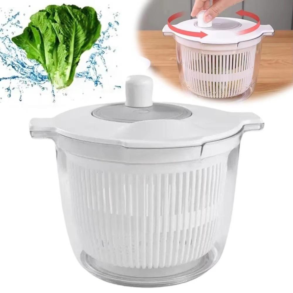 2 in 1 Salad Dryer Large Capacity Food Strainer Vegetable Salad Spinner  Vegetable Washing