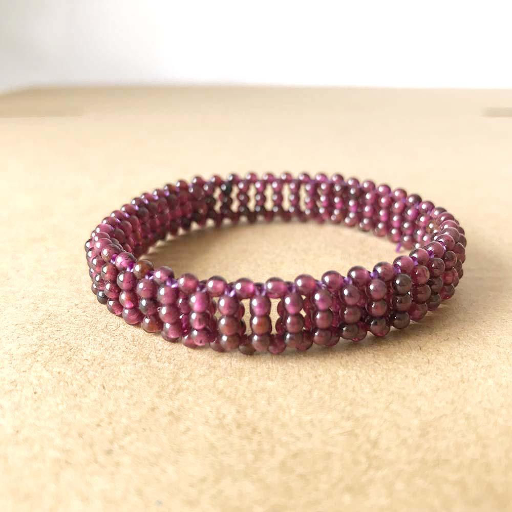 Handmade Wine Red Garnet Crystal Bracelet - Perfect Gift for Girlfriend s Birthday Ethnic Style