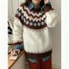 Maglione da Donna in Lavorazione Grossa Jacquard Acrilico Stile Europeo e Americano - Bestseller Autunno/Inverno