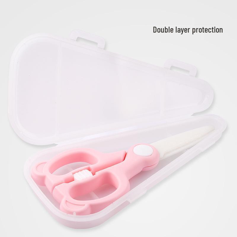 Baby Safety Ceramic Food Scissors with Lock Buckle for Household Kitchen Use