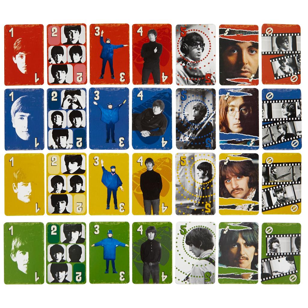 Mattel Game UNO CANVAS The Beatles Ages 7 and 112 HYH42 Game, Up, Cards, 2-10 Players, Black,