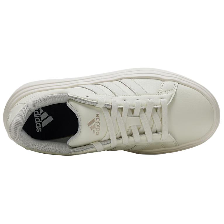 Adidas GRAND COURT PLATFORM Cushioning Breathable Lightweight Low top Casual Shoes Women's Ecru IH9111