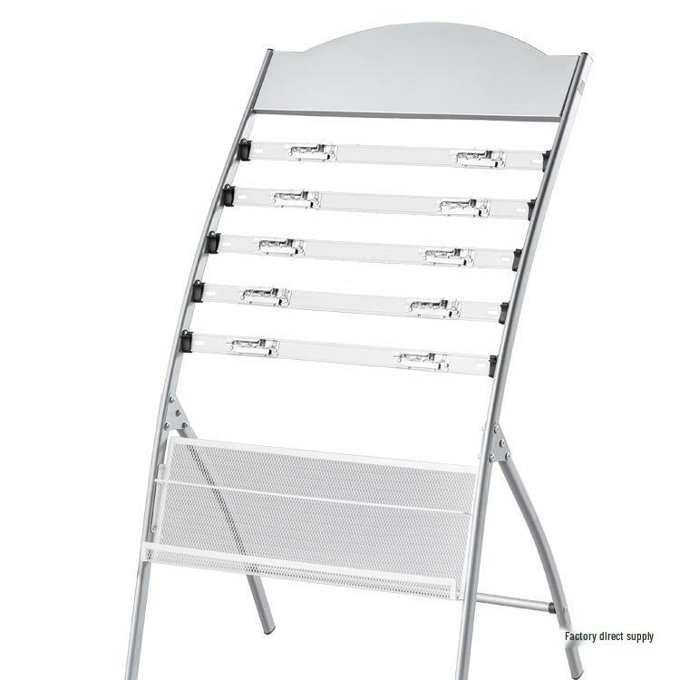 Floor-Standing Magazine, Newspaper, and Book Display Rack for Promotional Material and Office Storage