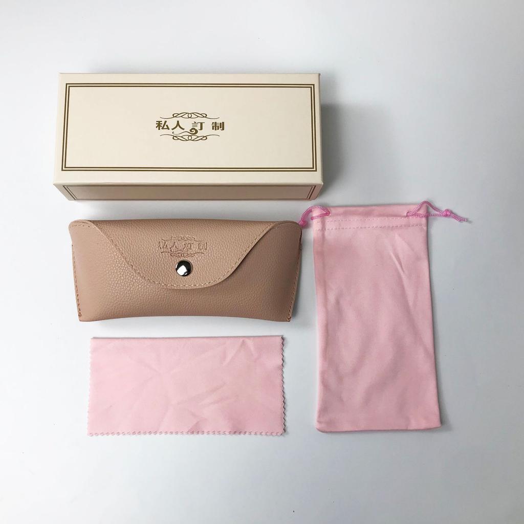 Pu Leather Soft Bag Full Set Of Glasses Case Fashion Sunglasses Sunglasses Leather Glasses Bag Packaging Box