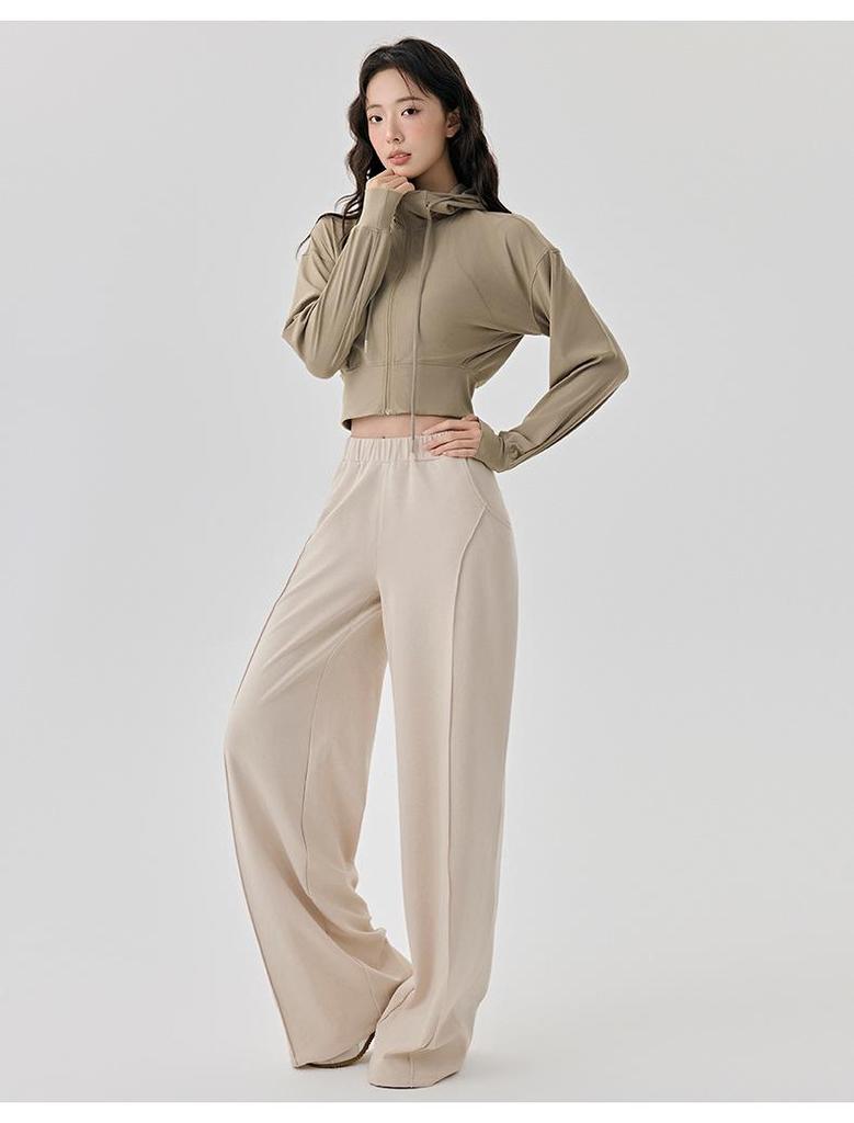 Selected Women's Hooded Sportswear Jacket: Casual Slimming Fit for Outdoor Running & Yoga