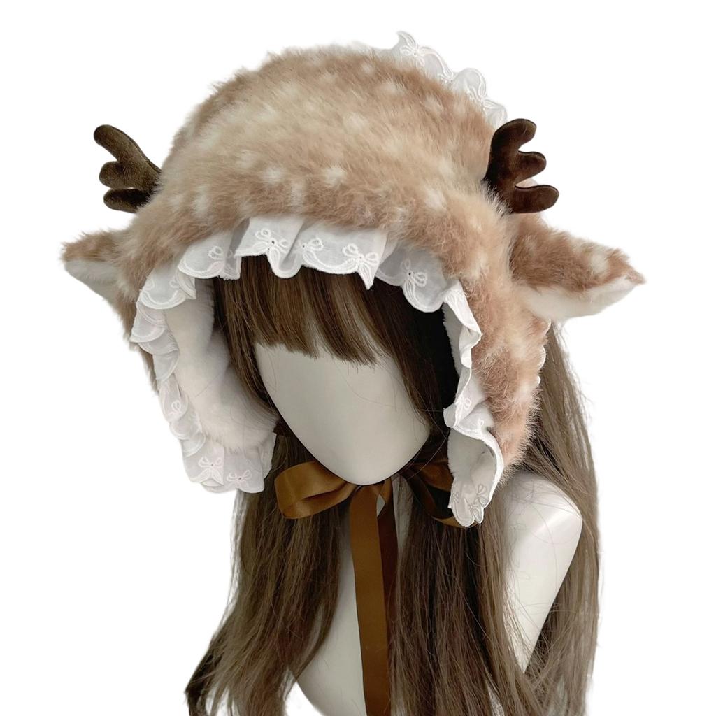 Soft Plush Elk Hairband Scarf Earmuffs Leg Covers For Kids Adults Winter Holiday Party Costume Event Accessories