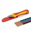 Electrician Knife Insulated Cable Stripping Snips Straight Curved Hook Fixed Blade Wire Stripper Peeling Hand Tool