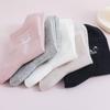 Langsha Women's Pure Cotton Japanese Style Mid-Calf Socks (5 Pairs)