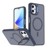 KEYSION Lens Stand Magnetic Phone Case for MagSafe for Samsung A07 4G Matte Translucent Shockproof Cover for Galaxy A06 4G 5G