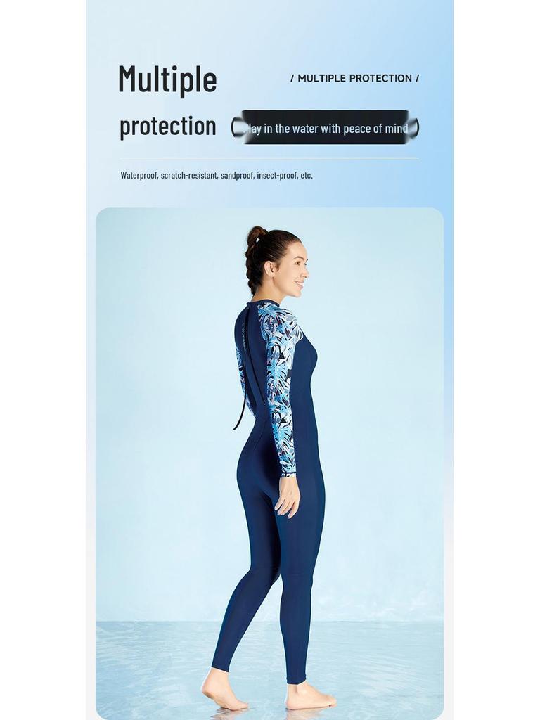 Breathable Long-Sleeve Sun Protection Wetsuit: Quick-Dry Diving, Snorkeling, Surfing, Swimming Suit